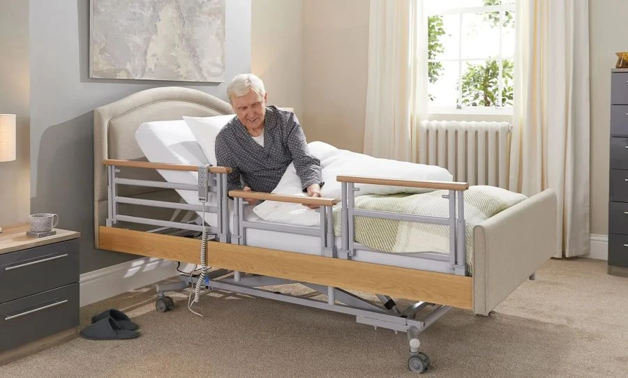 Opera adjustable bed with elderly person